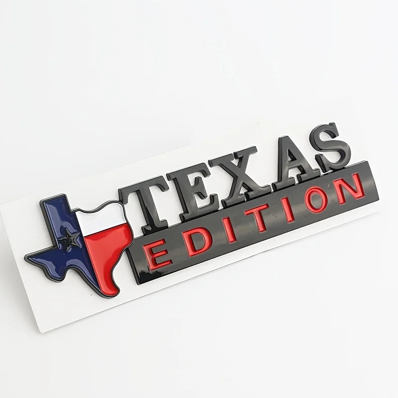 

1pc, a Unique ABS Material Car Emblem, TEXAS EDITION Modified Badge, Trunk Emblem -Side Panel Sticker.