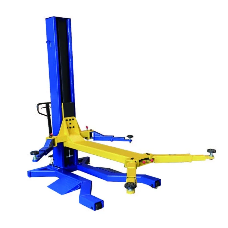 Mobile single post vehicle lift western lift garage equipment