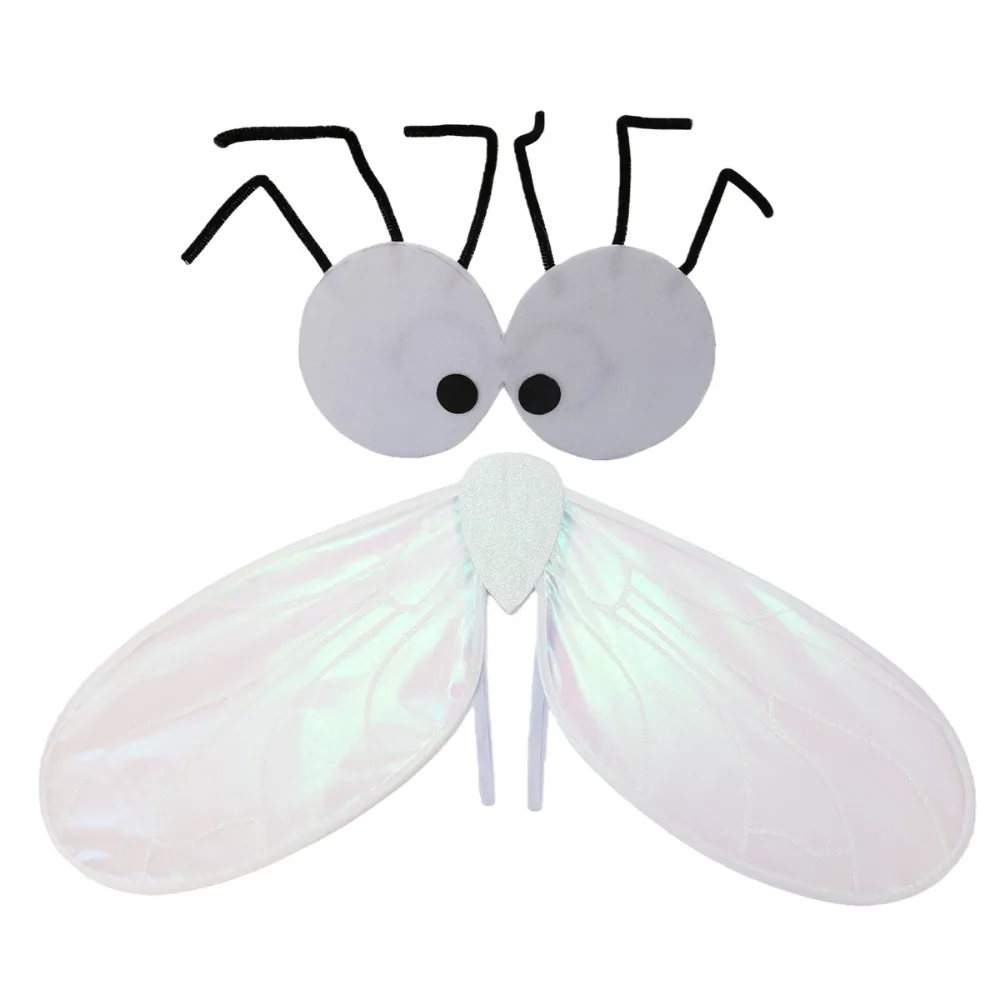 Performance Accessories with Mask Fly Costume Set Fly Costume Wing Role Play Cosplay Wing Fly Wing Halloween Carnival