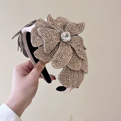 Crystal Flower Headbands Women's Hairband Rhinestone Embellished Beaded Women Girls Hairband Party Baroque Hair Hoop Accessories