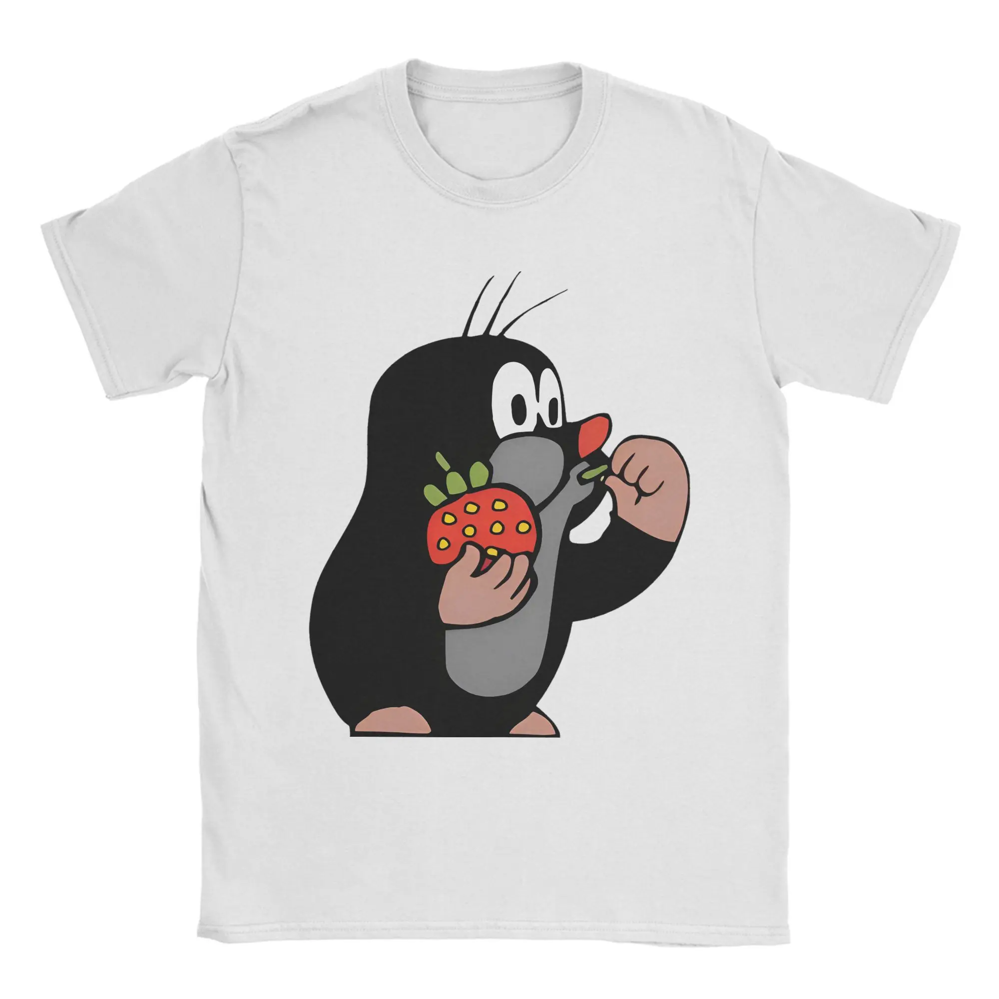 The Little Mole T-Shirt Men Cartoon Character Casual 100% Cotton Tees O Neck Short Sleeve T Shirts Birthday Present Clothes