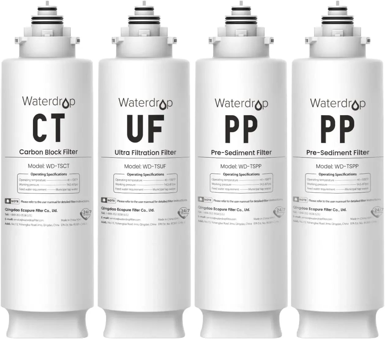 

2TSPP, TSUF, TSCT Under Sink Water Filter, Replacement for TSU Ultra-Filtration Under Sink Water Filter System