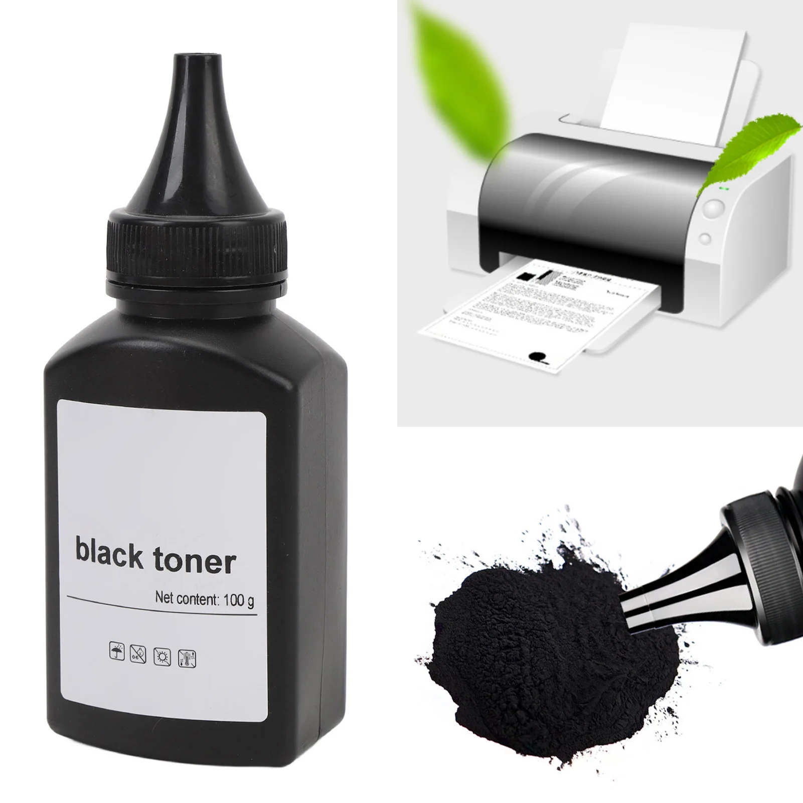 

Toner Powder Toner Refill 200g Black Toner Refill Powder for 1610 M2070 4321 3110 3200 PE220 PE120 3150 E210 E230 E260 E350