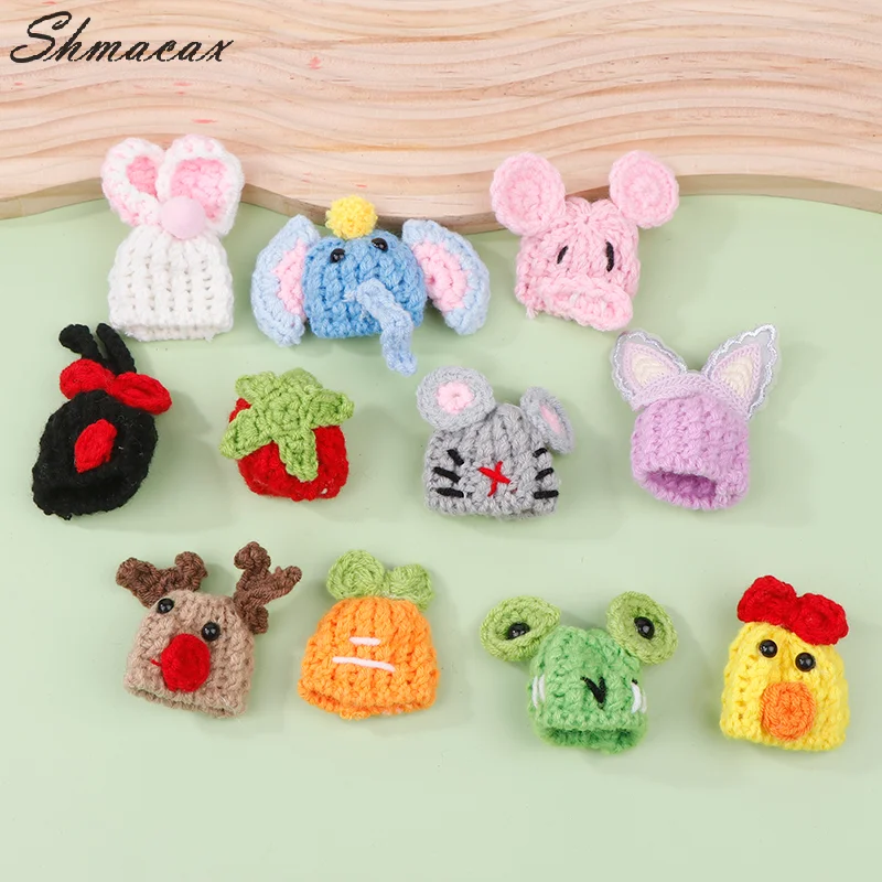 Mini Knitted Hand-crocheted Toy Hat Parrot Hamster Tiger Skin Cockatiel Hat Parrot Pet Headgear Mini