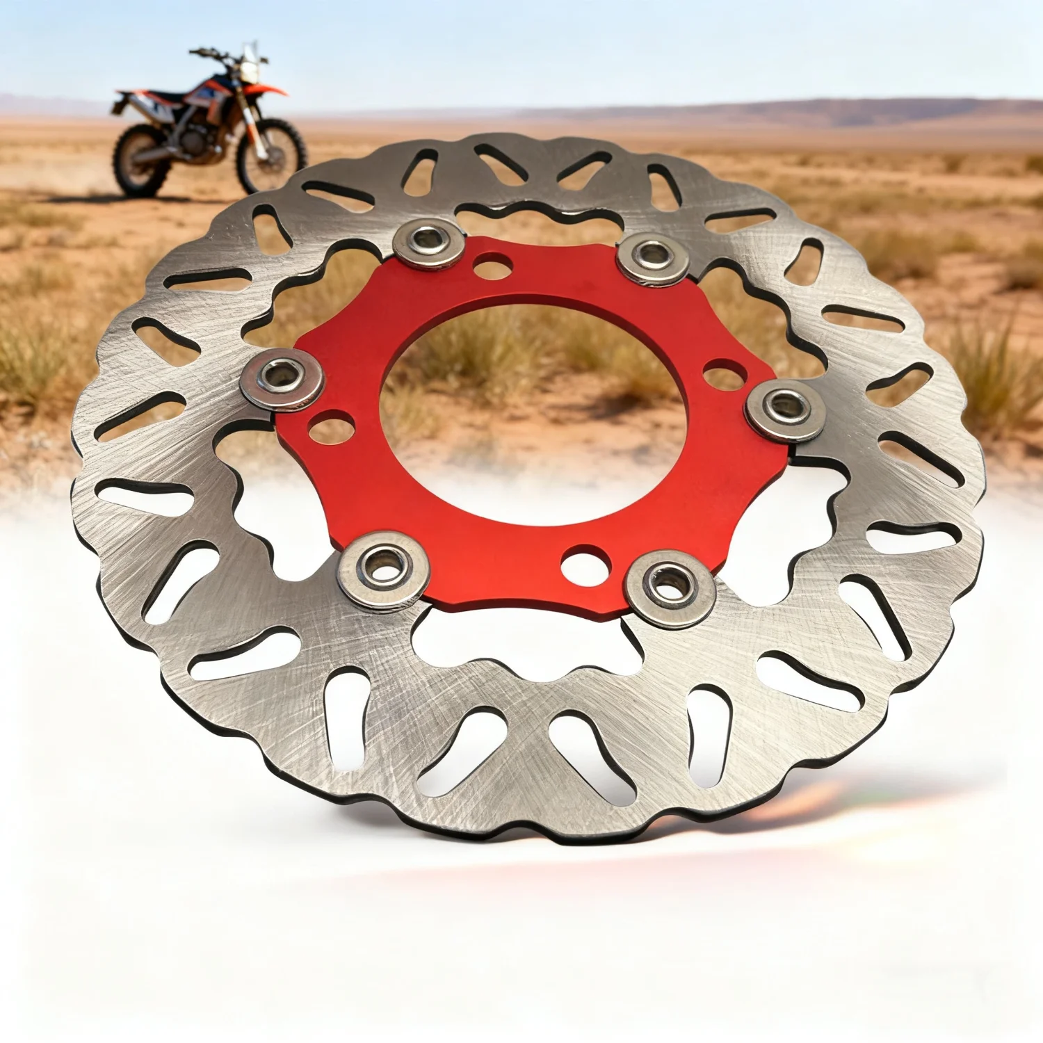 

220mm 4-Hole Motorcycle Brake Disc CNC Floating Powersports Parts For CRF50 Apollo125cc Yamaha SSR ATV Pit Dirt Bike Accessories