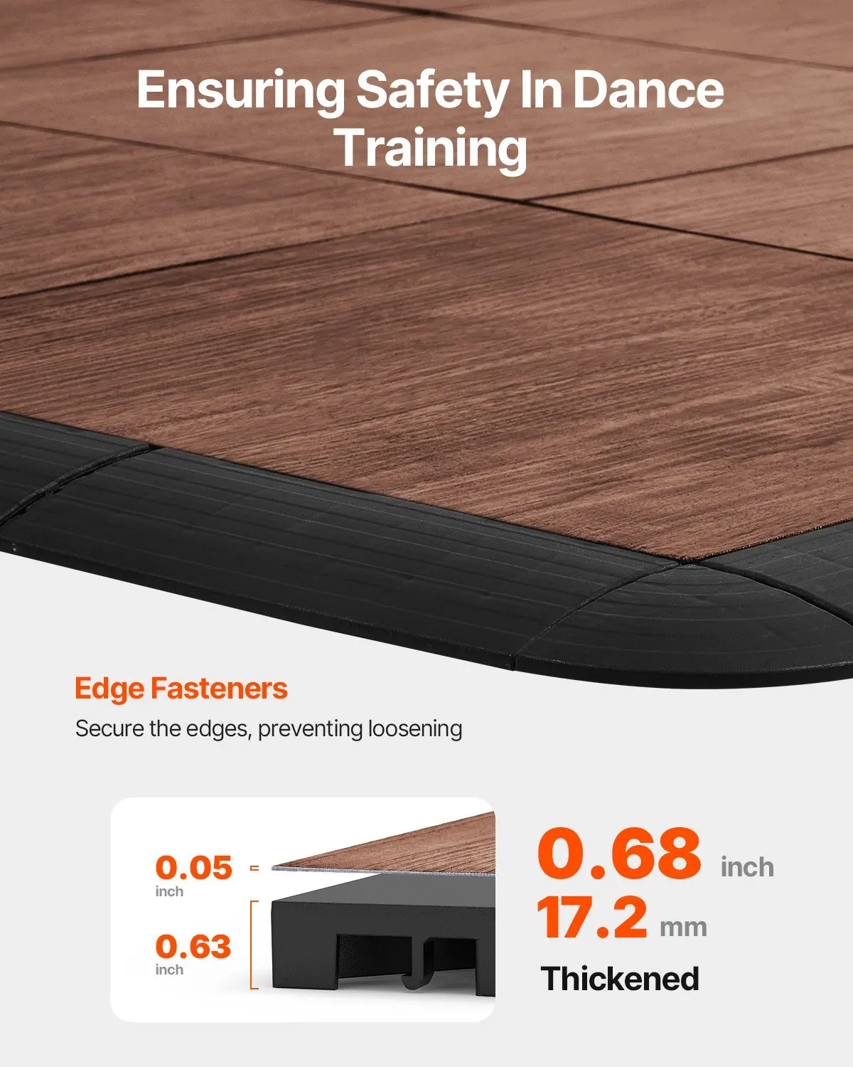 

Dance Floor Tiles, 12.4 X 12.4 In 52 Piece Interlocking Dance Flooring, Portable Dance Practice Floor With Cushioned Base (Oak