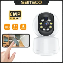 SANSCO 6MP WIFI PTZ Camera AI Human Auto Tracking Baby Monitor Indoor 4MP Home Security CCTV Surveillance IP Camera Eseecloud