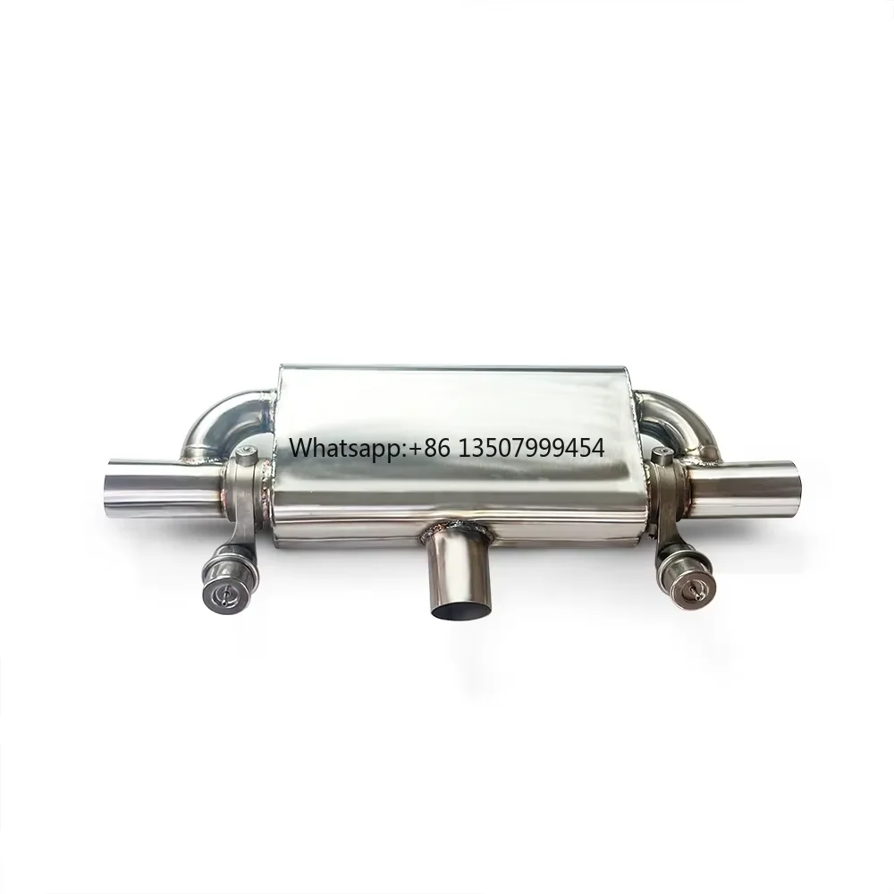 Stainless Steel Valve Muffler with Vacuum Valve Exhaust System Customizable Intake Pipe Diameter