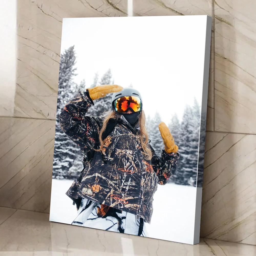 قطعة واحدة من الصور المخصصة على القماش مع إطار خشبي DIY أو ملصق بدون إطار، صور مخصصة مخصصة لمحبيك والعائلة والأصدقاء