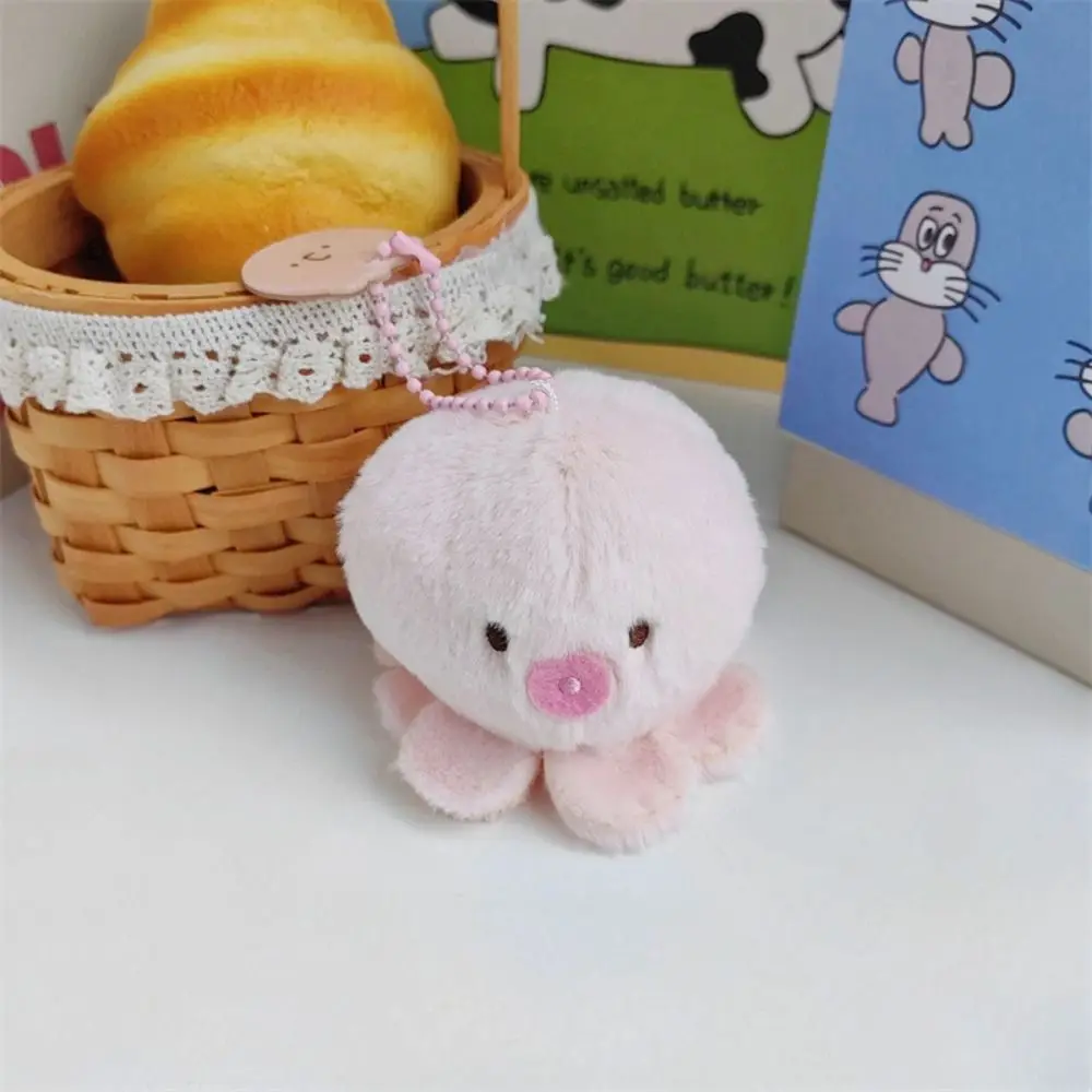 Porte-clés en peluche pour organismes marins, mignon, poisson Ray, crabe, poupée, jouets doux, pendentif poisson drôle pour enfants