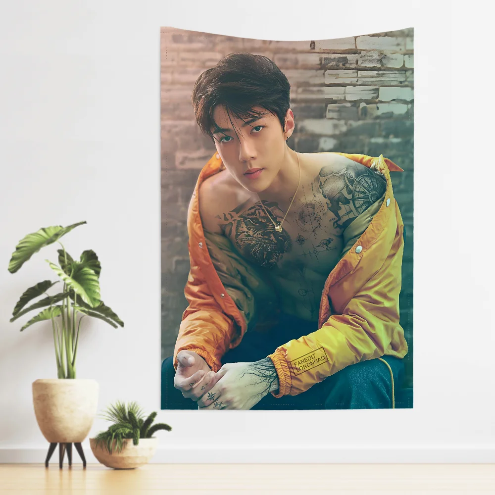 1 قطعة Kpop Exo Oh Se Hun Sehun نسيج غرفة ديكور قماش صوفي حفلة معلقة خلفية غرفة ديكور غرفة الطفل