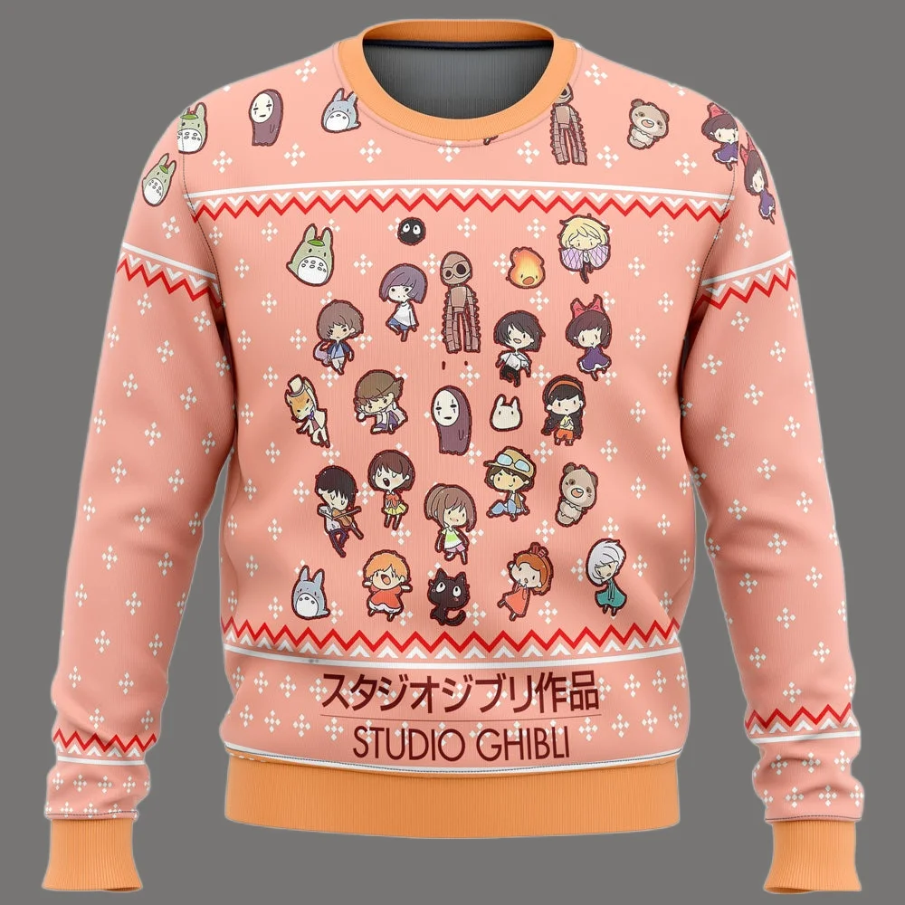 25/26 حار بيع جديد انمي ياباني موضوع سلسلة سترة قبيحة الأسرة حفلة عيد الميلاد هوديي المتضخم الكبار الخريف/الشتاء #4