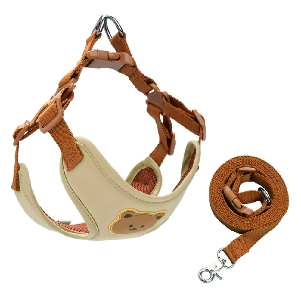Arnés creativo y bonito para mascotas, correa antiescape ajustable para el pecho para gatos, chaleco sin tirar, arnés para Collar para perros pequeños y medianos y gatos