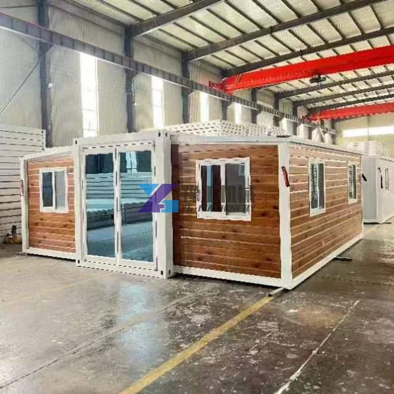 Low Price Foldable Bathroom Toilet Prefab Container House Expandable Double Wings 2 Bedrooms Shower Room and Toilet