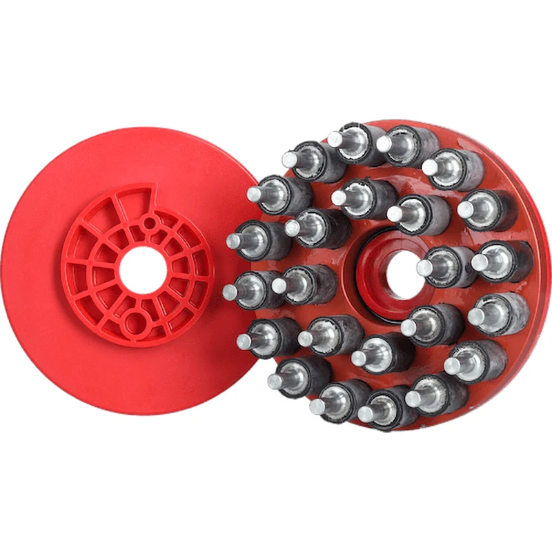 Steel slag hammer disc brush for removes burrs and melts on plasma or oxyfuel cut sheet metal parts