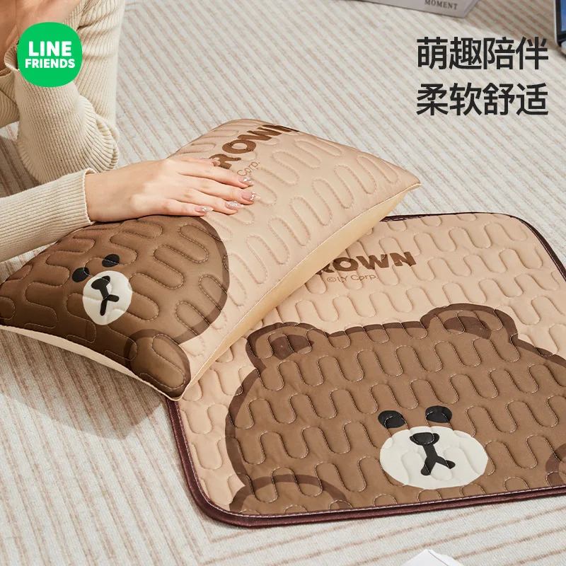 Summer Cartoon Girl Cony Anime Kawaii Latex Cool Seat Cushion Office Comfortable and Breathable Cool Brown Chair Cushion Gift