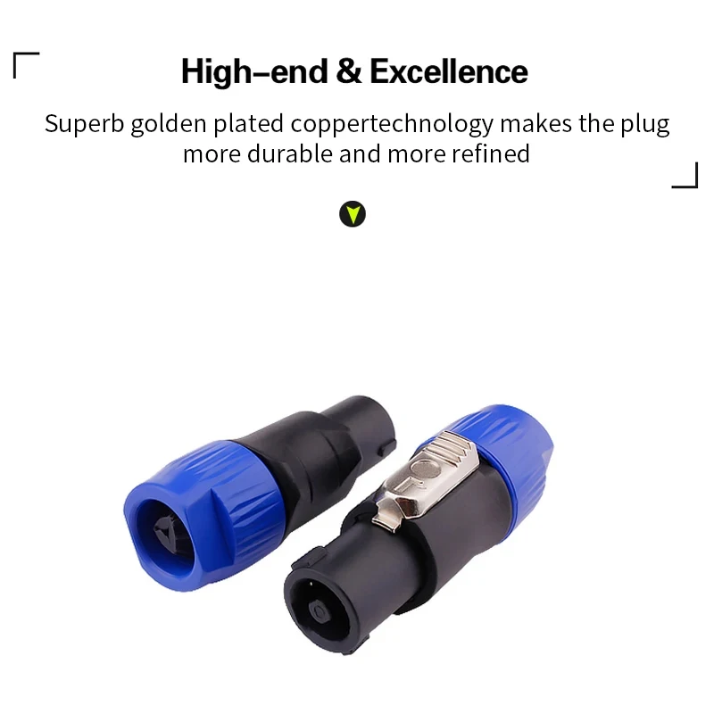 YYTCG Ohm Plug 4-core Professional Plug Amplifier Audio Cable Connector, Solder-free Design, Easy Installation 10pcs/20pcs