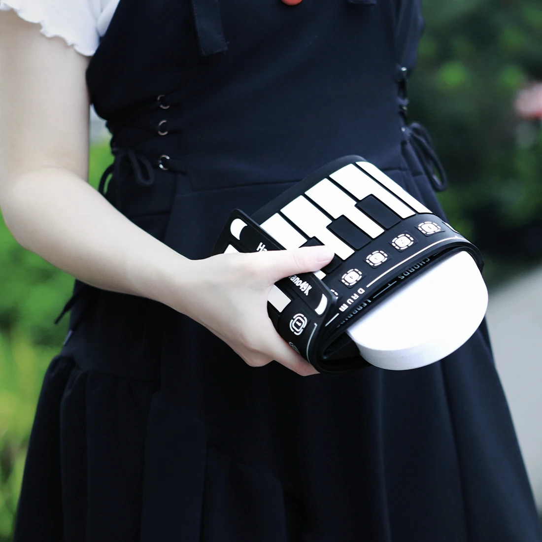 49 مفاتيح البيانو الإلكتروني سيليكون اليد نشمر البيانو قابلة للشحن ميدي لوحة المفاتيح آلة موسيقية المدمج في المتكلم 16 نغمة