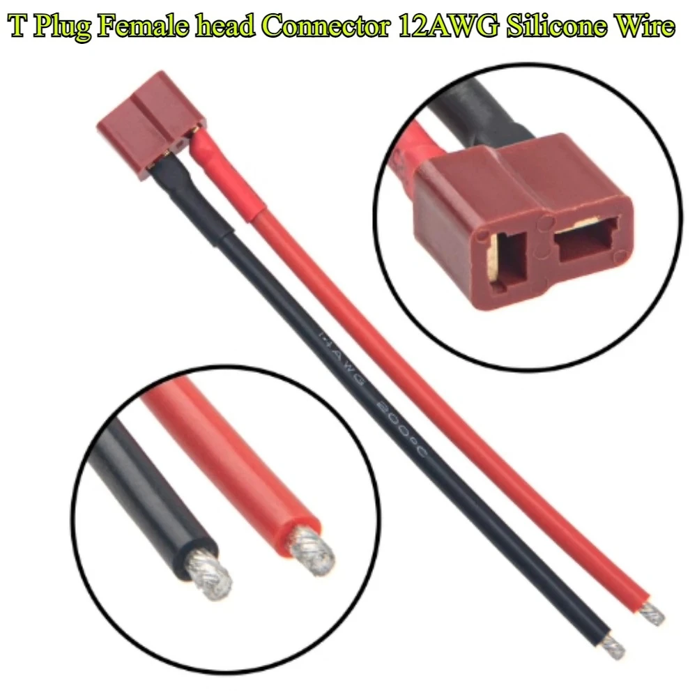 XT60 Tプラグ オス・メス コネクタ 10/15/20～50cm 12AWG シリコンワイヤーケーブル付き RCドローン クアッドコプター 車 ボート リポバッテリー ESC用
