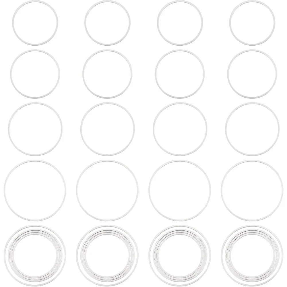 

48 шт., круглые кольца, подвески из нержавеющей стали, соединительные кольца 25 ~ 30 мм, круглые соединители, ювелирные звенья для браслета, ожерелья, сережек