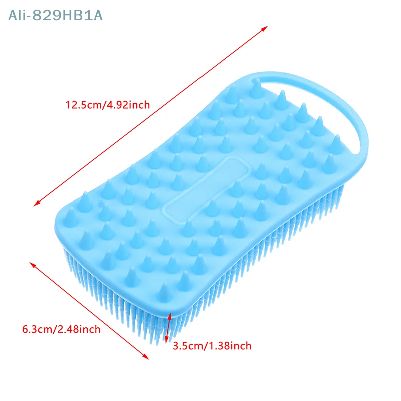 Brosse de douche en silicone souple 2 en 1, épurateur, masseur de cuir chevelu, shampooing, double face, corps, mousse, outil de nettoyage de la peau