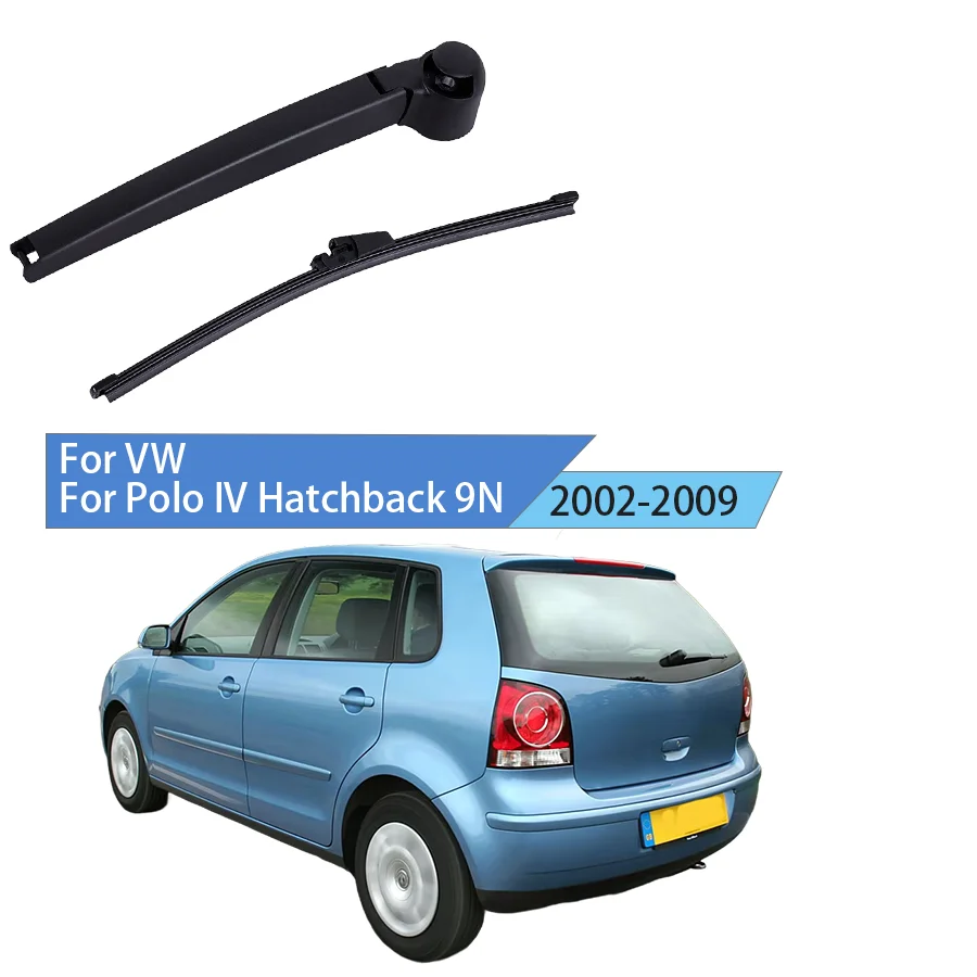 Heckscheibenwischer für VW Polo IV Schrägheck 9N 2002-2009 Heckscheibenwischerarm-Set
