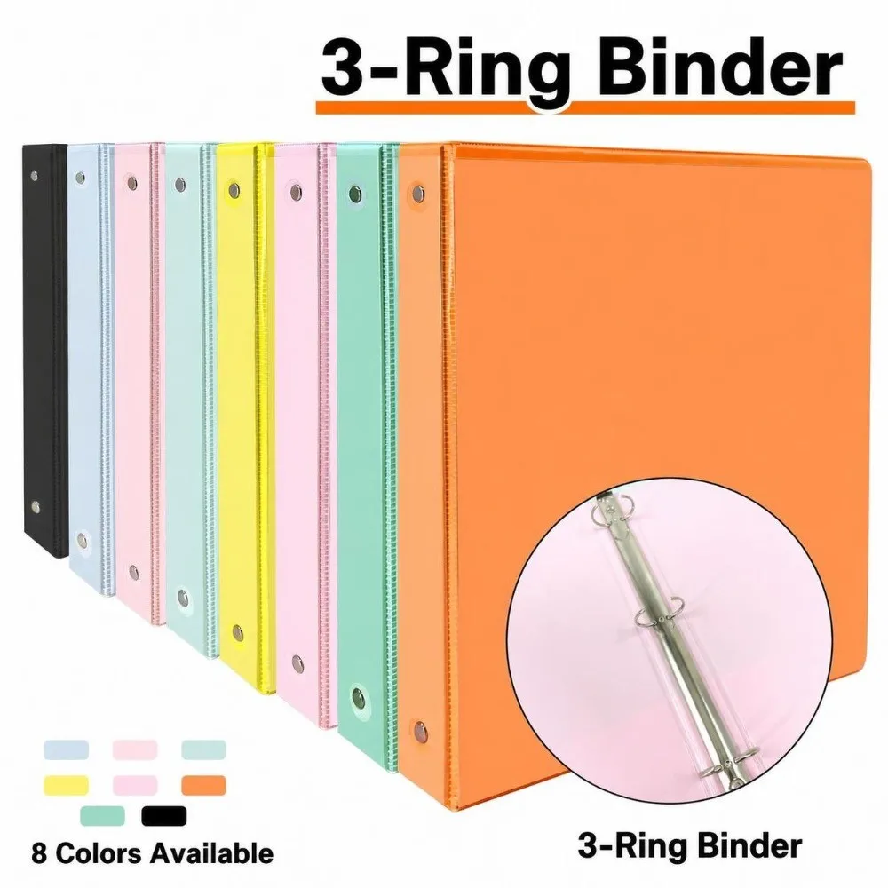 Convenient A4 Loose Leaf Folder Expandable Pockets No Inner Page 3 Hole Binder Document Organizer Document Filing