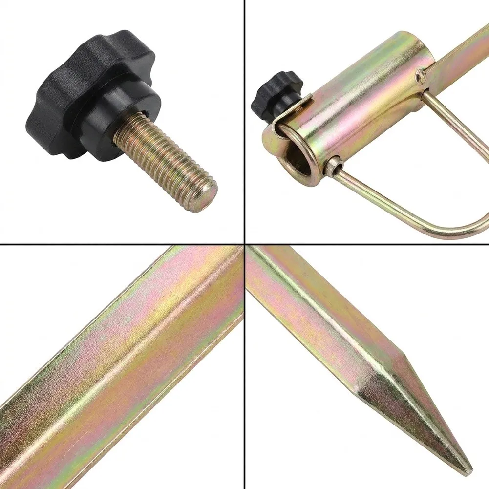 Metal Pin Ground Anchor For Outdoor Beach Umbrellas - Stay Steady Outdoor Round Umbrella Holder For Sand Adjustable