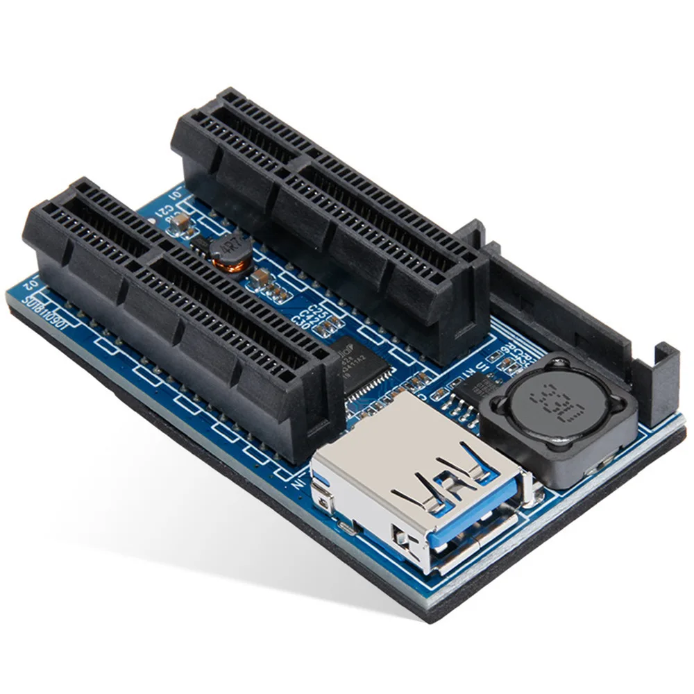 PCI-E 1X Extension Cable To PCIe Dual Port 4X Adapter Cable PCI-E Expansion Card Network Interface Card Dual Interface Extension