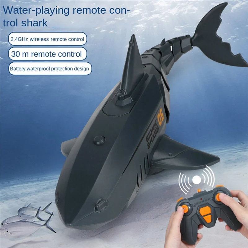 Smart Remote Control Fish Children's Swimming Pool Beach Bath Toys Simulation Remote Control Mechanical Fish Robot Blue