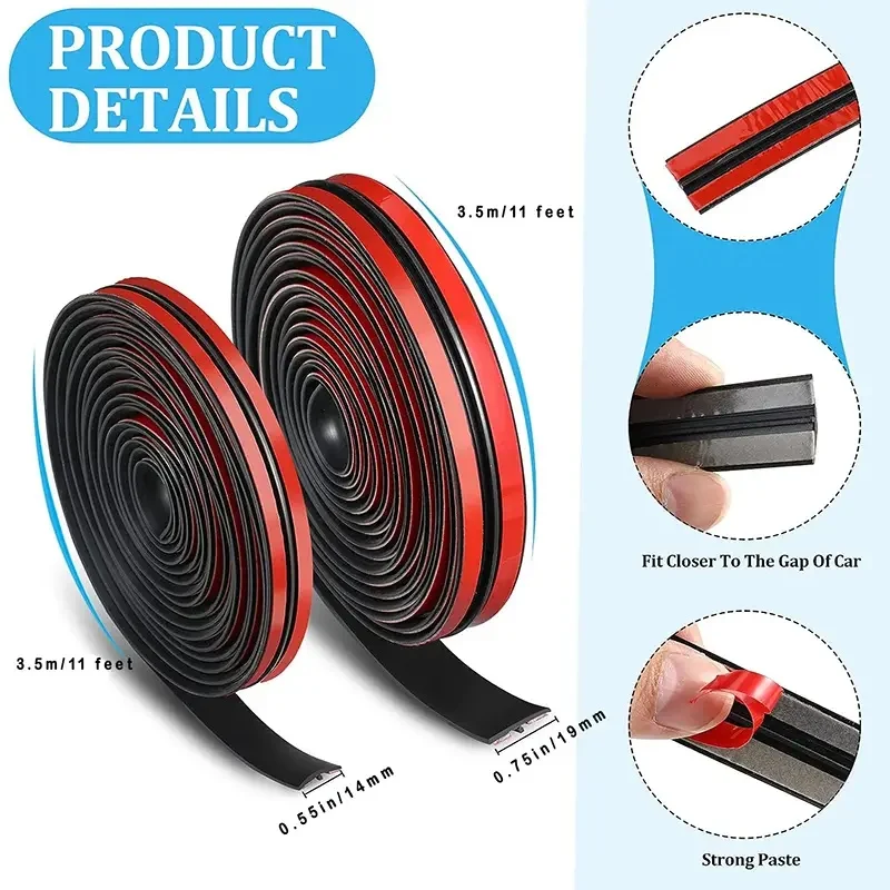 Car Rubber Seals Edge Sealing Strips Auto Roof Windshield Car Rubber Sealant Protector Seal Strip Window Seals for Auto