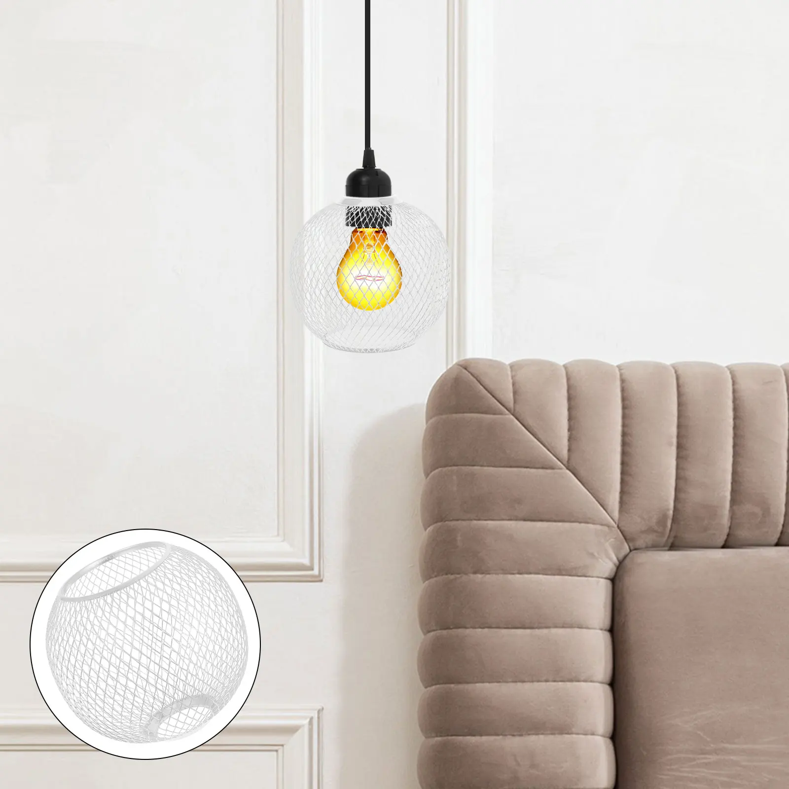 

Modern Iron Wire Lampshade Hollow Out Ceiling Light Shade Metal Cover For Living Room Bedroom Unique Design Large