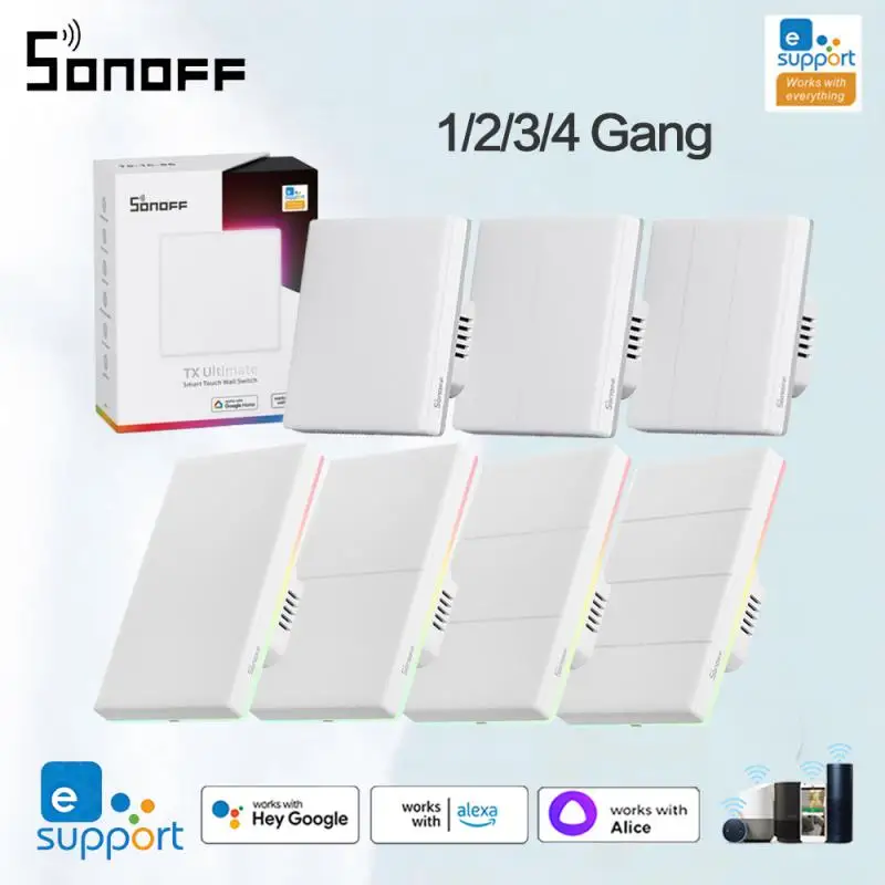 SONOFF TX Ultimate T5 Wifi Switch With Smart LED Light Multi-sensory Touch Experience Work With EWeLink Alexa Google Home Alice