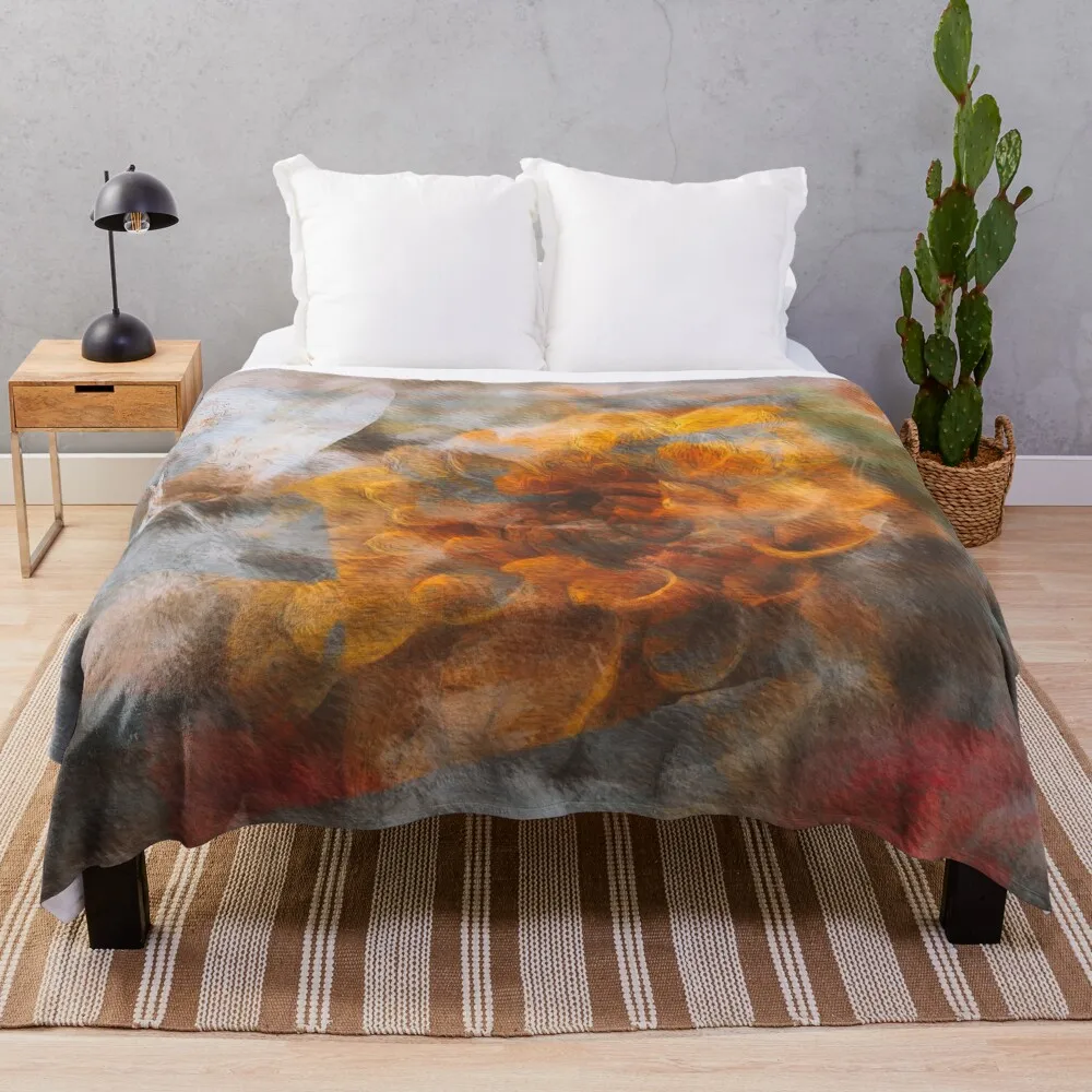 

yellow abstract Throw Blanket halloween Blankets For Sofas Luxury Thicken Soft Big Blankets