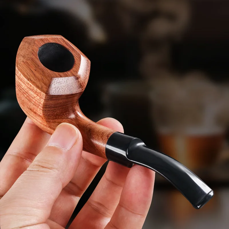 New Classic Smoking Pipe Solid Wood Resin Tobacco Pipe Gift Men Gadget