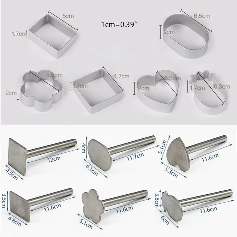 Pulburon Molder With Pusher Cake Decorating Tools Rectangle 