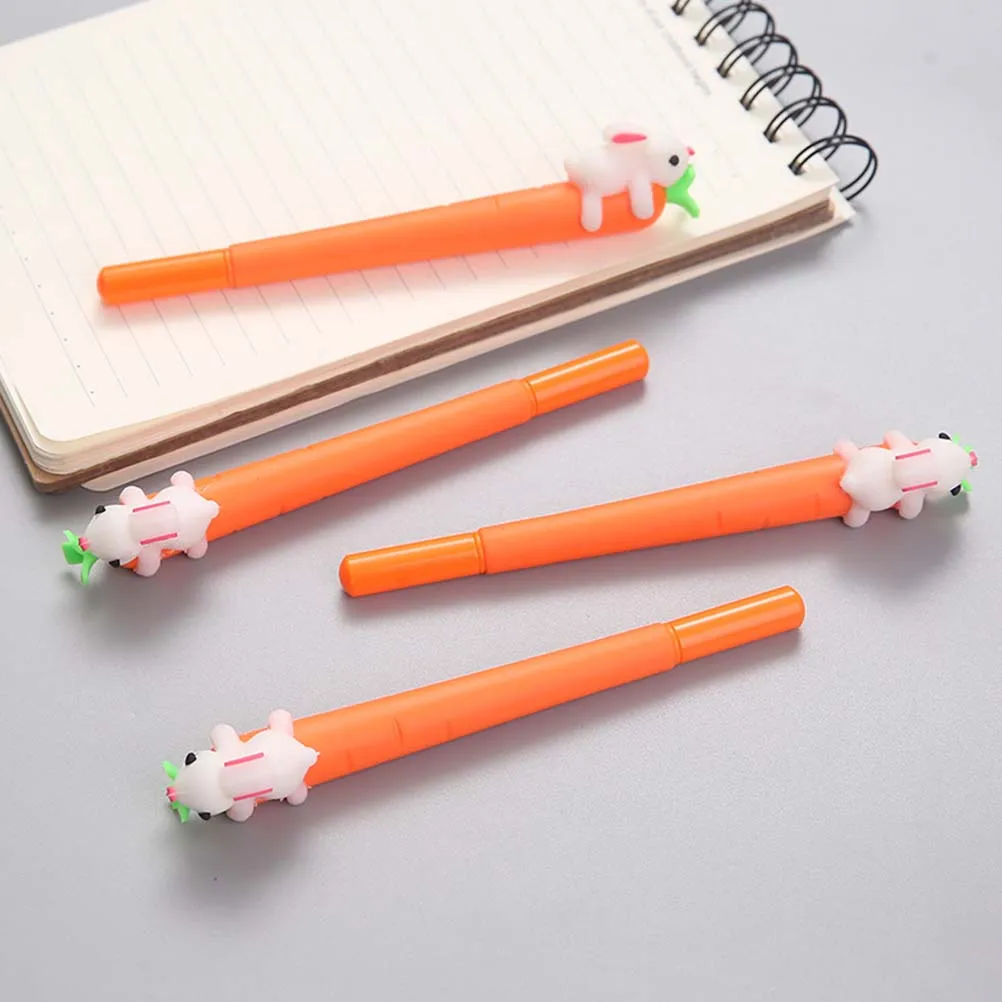 

10Pcs Gel Pens Rabbit Shape 0.5mm Black Ink Fine Tip Cartoon Gel Pens for School Office Writing Drawing Note Taking