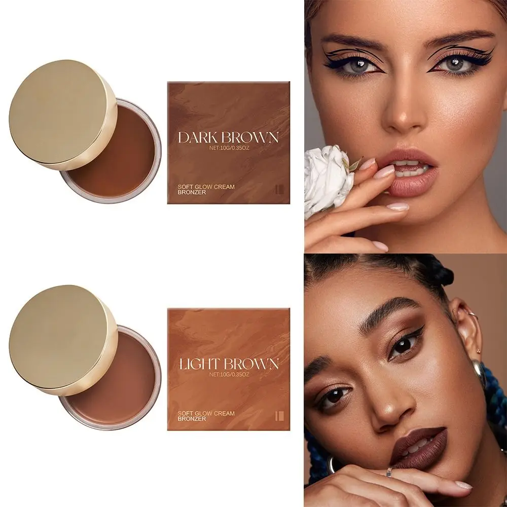 

New Moisturizing Brown Tanning Cream Smooth 10g Sunless Self Tanning Body Bronzer Dark Brown Light Brown Makeup Cream Bronzer