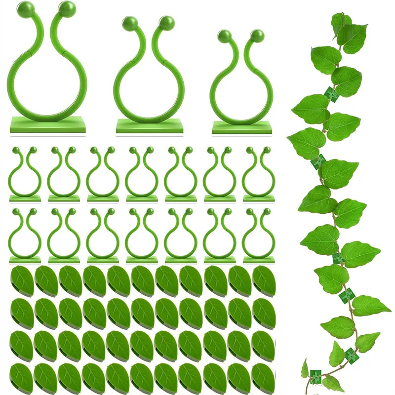 

10/30/50Pcs-Home Garden Plant Climbing Wall Fixture Clips Rattan Vine Fixer Self-Adhesive Plant Climbing Wall Fixed Buckle Hook