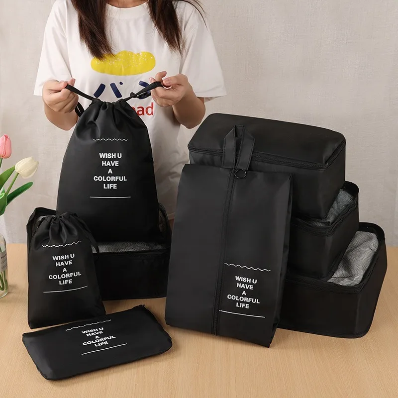 Business Travel Luggage and Clothing Sorting Eight Piece Set Storage Bag Anti Splash Water Storage Set Can Be Freely Matched