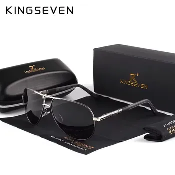 KINGSEVEN Männer Vintage Aluminium Polarisierte Sonnenbrille Klassische Marke sonnenbrille Beschichtung Objektiv Fahren Brillen Für Männer/Frauen