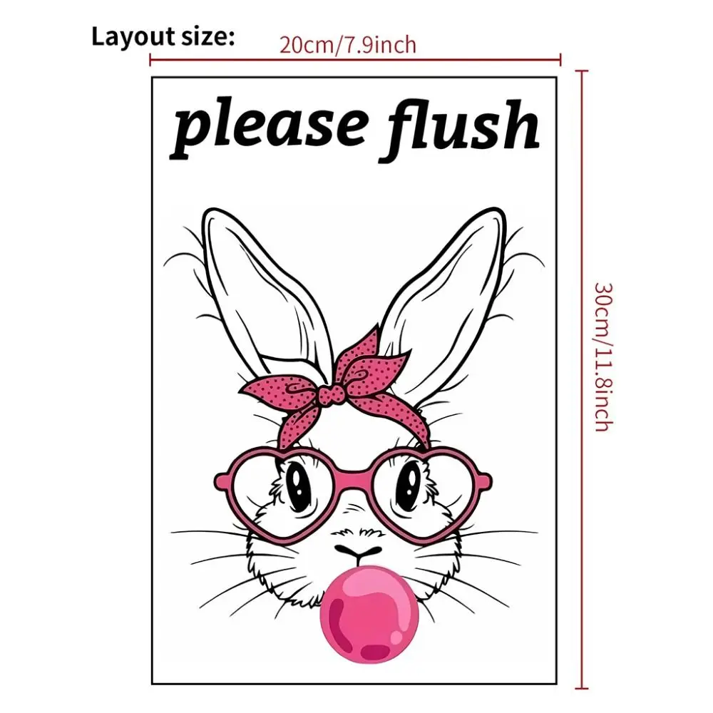 

Cartoon PVC Sea Animal Toilet Sticker Washable Please Flush Toilet Sign Sticker Removable Cute Bathroom Decals Bathroom