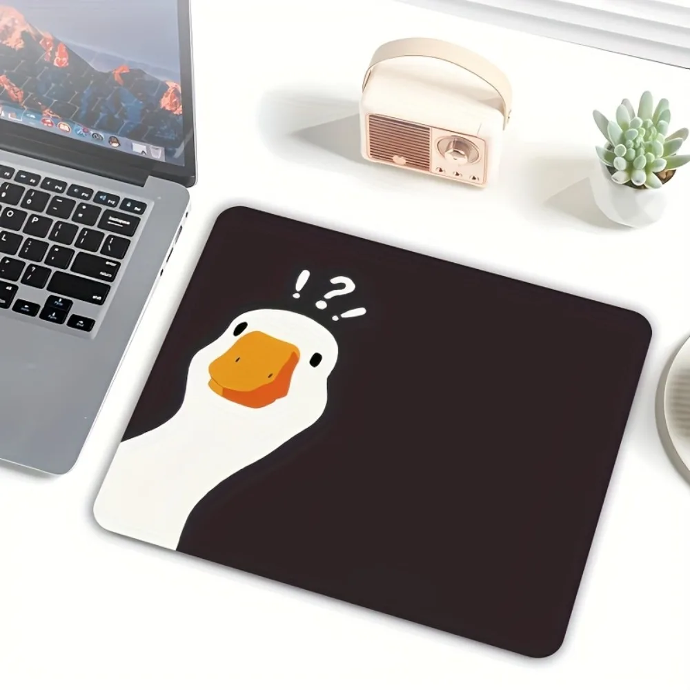 Adorable Duck Gaming Mouse Pad | Non-Slip Rubber Base Smooth Gliding Surface Desk Accessory for Office Laptop Desktop