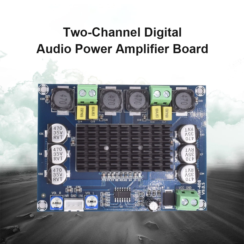 HW-408 TPA3116D2 Digital Amplifier Board with Audio Cable 120Wx2 Digital Dual Channel Amplifier Subwoofer Audio Board