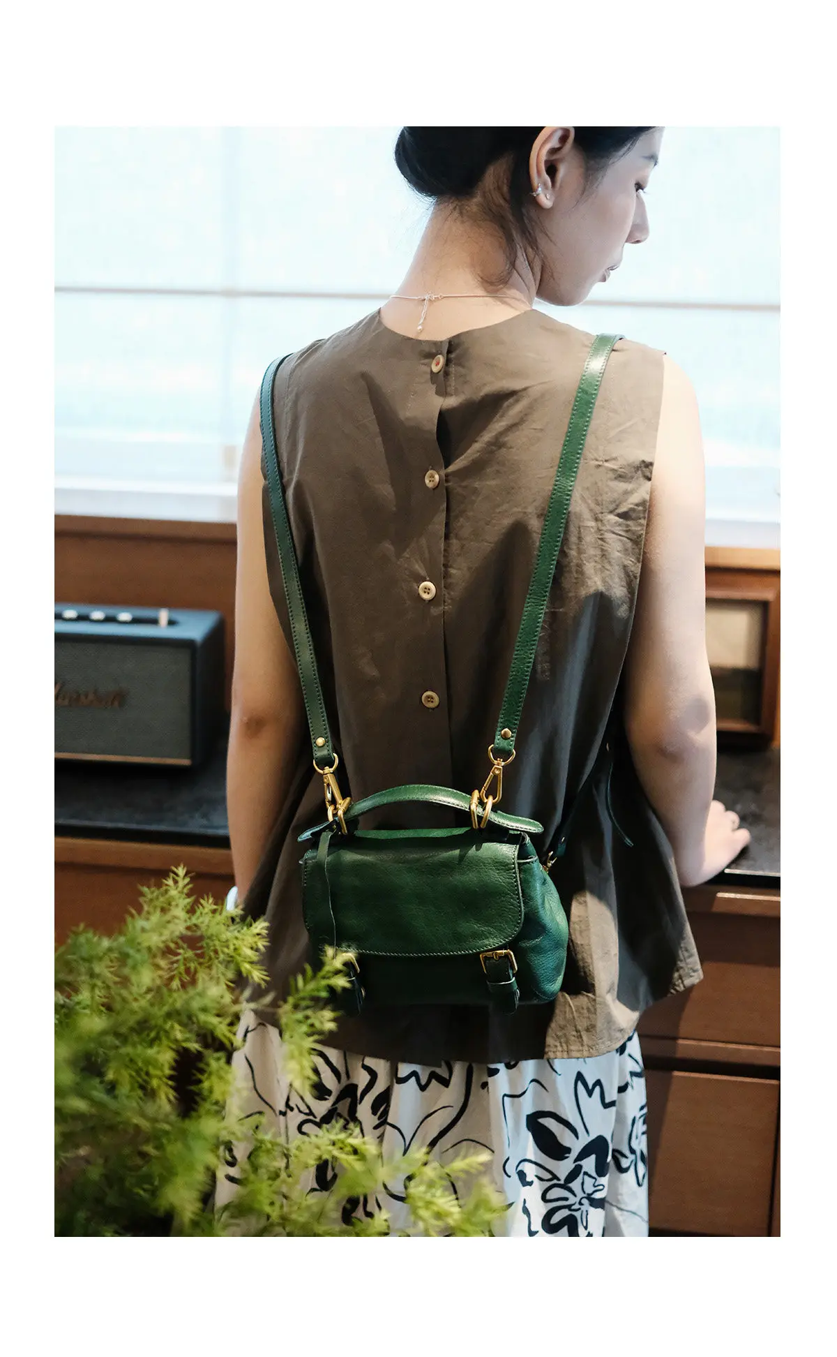 PNDME Mode Vintage handgefertigte Damen-Umhängetasche aus echtem Leder, multifunktionale Outdoor-Reisetasche, Rucksack aus Kuhleder – Detail 8
