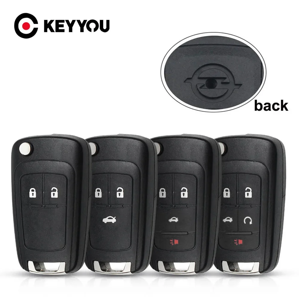 

KEYYOU 8PCS Remote Car Key Shell For Opel Vauxhal Insignia Astra J Zafira B C Mokka Corsa Meriva Insignia Cascade Key Case Cover