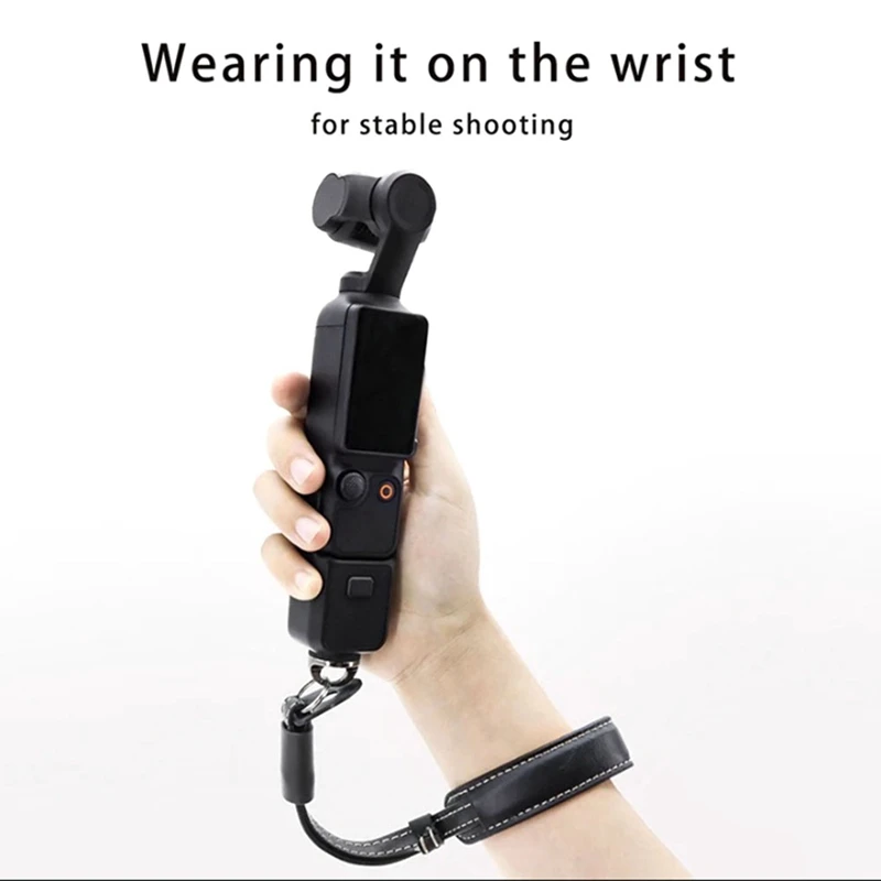 Suitable For DJI Osmo Pocket 3 Leather Wrist Strap Handheld Lanyard 1/4 Screw Wrist Strap Gimbal Camera Lanyard