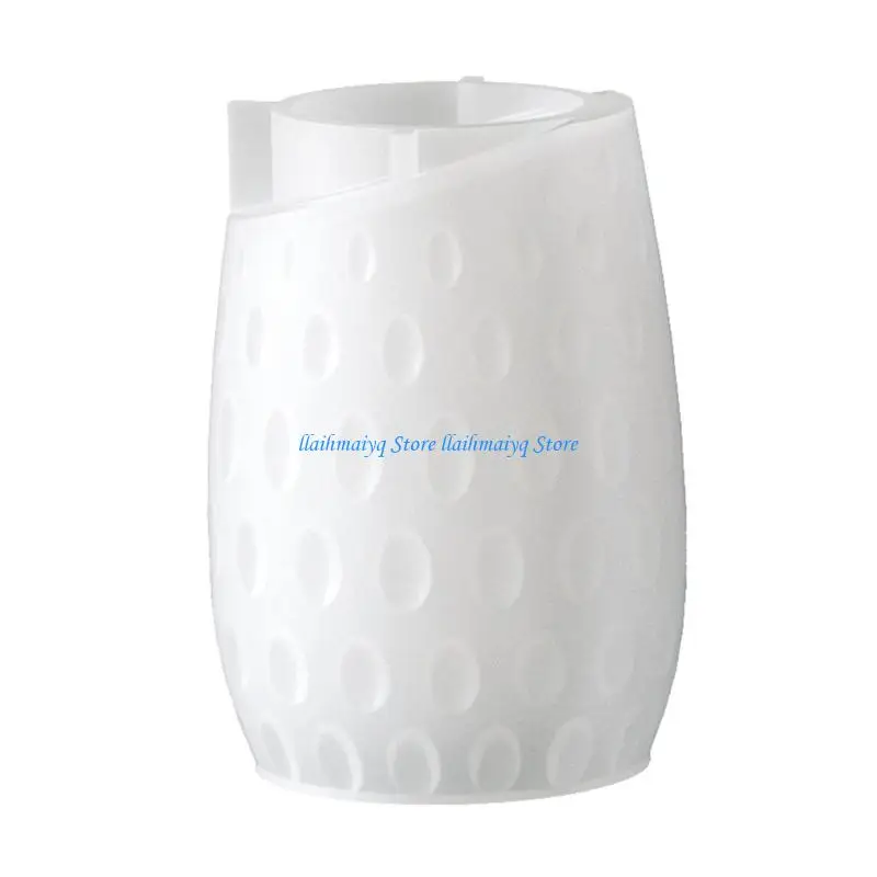 573B Elegant Faceted Silicone Mould With Dot Texture For Creating Decorative Containers
