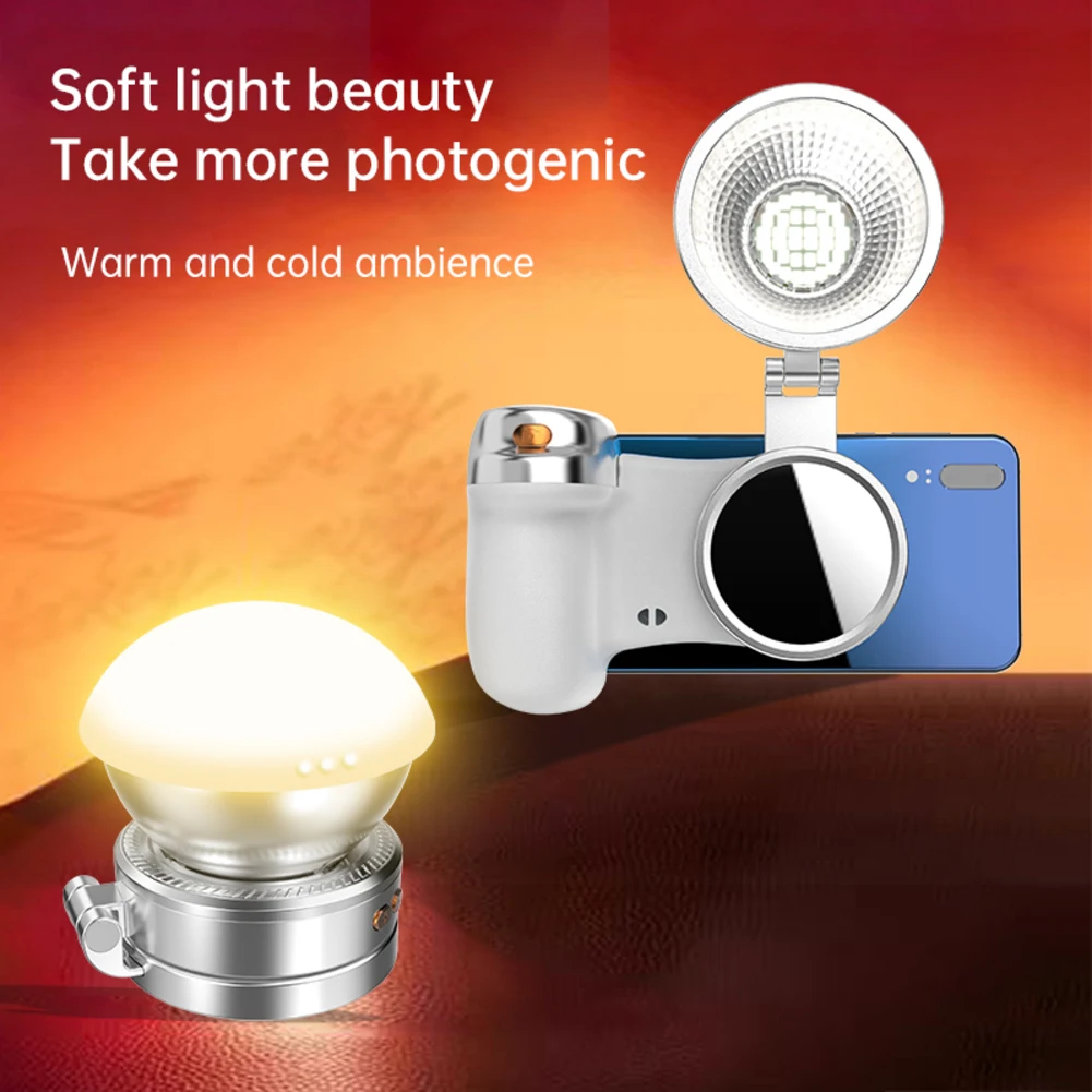 Magnetic Mobile Phone Fill Light With Adjustable Stand Adjustable Selfie Ring Light For Vlogs Phone Photography Accessories