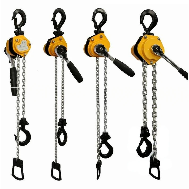 Mini Hand Chain Hoist Hook Mount Capacity Lift Portable Manual Lever Block Lifting Hand-cranked Gourd 0.25/0.5 Ton 1.5/3Meter